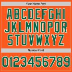 Personalized Orange Kelly Green-White Mesh Authentic Throwback Baseball Jersey Team Custom Name and Number