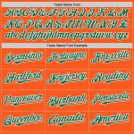 Personalized Orange Kelly Green-White Mesh Authentic Throwback Baseball Jersey Team Custom Name and Number