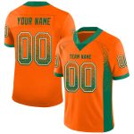 Personalized Orange Kelly Green-White Mesh Drift Fashion Football Jersey Team Custom Name and Number