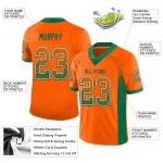 Personalized Orange Kelly Green-White Mesh Drift Fashion Football Jersey Team Custom Name and Number