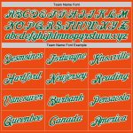 Personalized Orange Kelly Green-White Performance T-Shirt Team Custom Name and Number