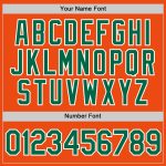 Personalized Orange Kelly Green-White Performance T-Shirt Team Custom Name and Number