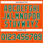 Personalized Orange Kelly Green-White Performance Vapor Golf Polo Shirt Team Custom Name and Number