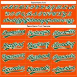 Personalized Orange Kelly Green-White Performance Vapor Golf Polo Shirt Team Custom Name and Number
