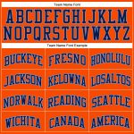 Personalized Orange Light Blue-Navy Authentic Throwback Basketball Jersey Team Custom Name and Number