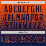 Personalized Orange Navy Authentic Fade Fashion Baseball Jersey Team Custom Name and Number