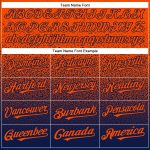 Personalized Orange Navy Authentic Fade Fashion Baseball Jersey Team Custom Name and Number