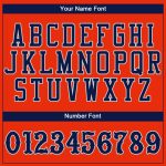 Personalized Orange Navy-Gray Authentic Baseball Jersey Team Custom Name and Number