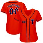 Personalized Orange Navy-Gray Authentic Baseball Jersey Team Custom Name and Number
