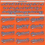 Personalized Orange Navy-Gray Authentic Throwback Baseball Jersey Team Custom Name and Number