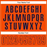 Personalized Orange Navy Performance Vapor Golf Polo Shirt Team Custom Name and Number
