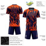 Personalized Orange Navy Sublimation Soccer Uniform Jersey Team Custom Name and Number