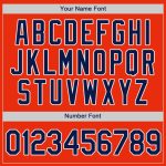 Personalized Orange Navy-White Authentic Baseball Jersey