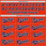 Personalized Orange Navy-White Authentic Baseball Jersey