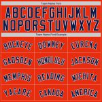 Personalized Orange Navy-White Authentic Baseball Jersey Team Custom Name and Number