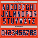 Personalized Orange Navy-White Authentic Baseball Jersey Team Custom Name and Number
