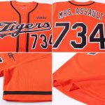 Personalized Orange Navy-White Authentic Baseball Jersey
