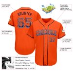 Personalized Orange Navy-White Authentic Drift Fashion Baseball Jersey Team Custom Name and Number