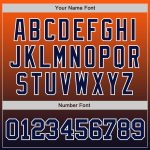 Personalized Orange Navy-White Authentic Fade Fashion Baseball Jersey Team Custom Name and Number