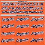 Personalized Orange Navy-White Authentic Sleeveless Baseball Jersey