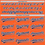 Personalized Orange Navy-White Authentic Throwback Baseball Jersey