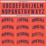 Personalized Orange Navy-White Authentic Throwback Basketball Jersey Team Custom Name and Number