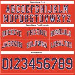 Personalized Orange Navy-White Authentic Throwback Basketball Shorts Team Custom Name and Number