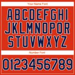 Personalized Orange Navy-White Authentic Throwback Rib-Knit Baseball Jersey Shirt Team Custom Name and Number