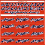 Personalized Orange Navy-White Authentic Throwback Rib-Knit Baseball Jersey Shirt Team Custom Name and Number