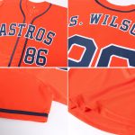 Personalized Orange Navy-White Baseball Jersey Team Custom Name and Number