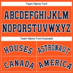 Personalized Orange Navy-White Baseball Jersey Team Custom Name and Number