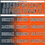 Personalized Orange Navy-White Gradient Arrow Sublimation Soccer Uniform Jersey Team Custom Name and Number