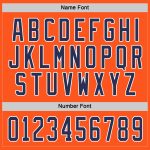 Personalized Orange Navy-White Hockey Jersey