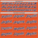 Personalized Orange Navy-White Line Authentic Baseball Jersey Team Custom Name and Number