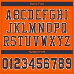 Personalized Orange Navy-White Mesh Authentic Football Jersey