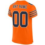 Personalized Orange Navy-White Mesh Authentic Football Jersey