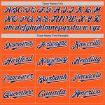 Personalized Orange Navy-White Mesh Authentic Throwback Baseball Jersey Team Custom Name and Number