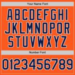Personalized Orange Navy-White Mesh Authentic Throwback Baseball Jersey Team Custom Name and Number