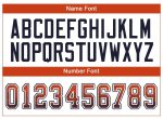 Personalized Orange Navy-White Mesh Drift Fashion Football Jersey Team Custom Name and Number