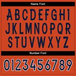 Personalized Orange Navy-White Mesh Split Fashion Football Jersey Team Custom Name and Number