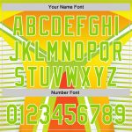 Personalized Orange Neon Green-White 3D Pattern Design Abstract Sport Authentic Baseball Jersey Team Custom Name and Number