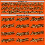 Personalized Orange Old Gold-Black 3 Colors Arm Shapes Authentic Baseball Jersey Team Custom Name and Number