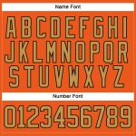 Personalized Orange Old Gold-Black Hockey Lace Neck Jersey Team Custom Name and Number