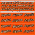 Personalized Orange Old Gold-Navy 3 Colors Arm Shapes Authentic Baseball Jersey Team Custom Name and Number