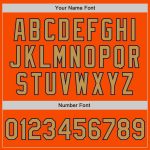 Personalized Orange Old Gold-Navy 3 Colors Arm Shapes Authentic Baseball Jersey Team Custom Name and Number
