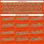 Personalized Orange Olive-Cream Authentic Baseball Jersey Team Custom Name and Number