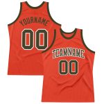 Personalized Orange Olive-White Authentic Throwback Basketball Jersey Team Custom Name and Number