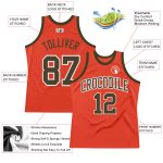 Personalized Orange Olive-White Authentic Throwback Basketball Jersey Team Custom Name and Number