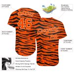 Personalized Orange Orange-Black 3D Pattern Design Tiger Authentic Baseball Jersey Team Custom Name and Number