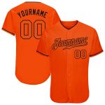 Custom orange and black baseball jersey